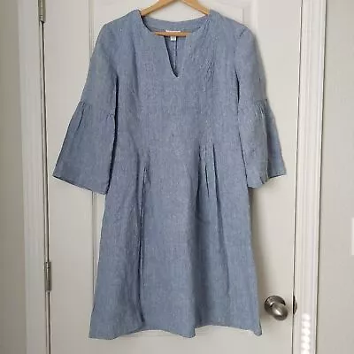 J. Jill Love Linen 100% Linen V Neck Dress Size XS • $28