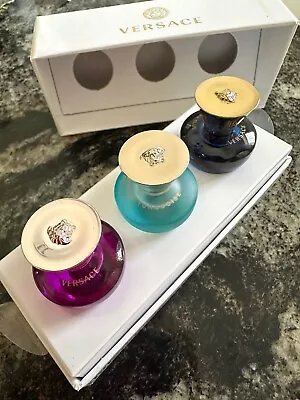 Versace Dylan Perfume Sample Travel Set 3 Piece Purple Blue & Turquoise • $46