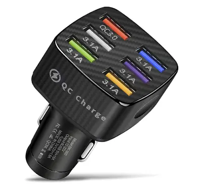 Car Charger Adapter 6 USB Multi Port Fast Charger Include QC 3.0 And 5 Ports • $12.90
