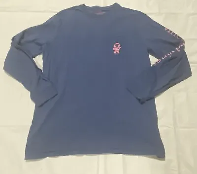 Vineyard Vines Shirt Small Adult Navy Blue Long Sleeve Cancer Awareness Mens L • $9