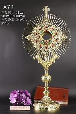 Rare Fine Monstrance Ornate Beautiful And Affordable! 23 3/5  High X72 • $712