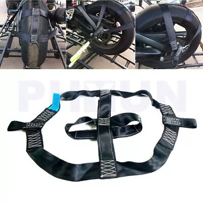 Motorcycle Rear Wheel Tie Down Strap Safety Belt Tire Transport Harness US Stock • $16.71