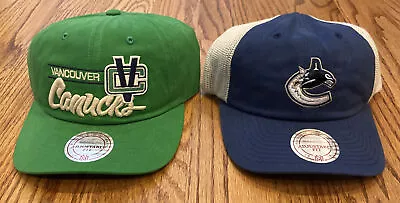 2 Vancouver Canucks Mitchell & Ness Men’s Adjustable Hats • $19.99