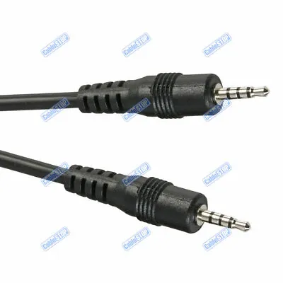 £2.65 • Buy 4 POLE 2.5mm Mini STEREO JACK TO JACK CABLE TRRS LEAD 1m 1.8m