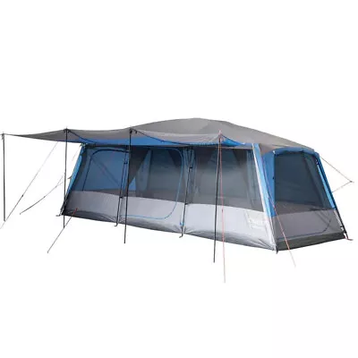 Quest 260x600cm Cabin 10 Person Tent Outdoor Camping/Hiking Shelter W/ Carry Bag • $559