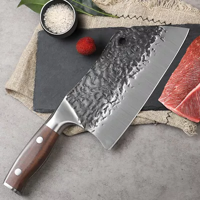 Heavy Duty Butcher Knife Handmade Forded Meat Cleaver Knife Bone Knife For Cook • $39.89