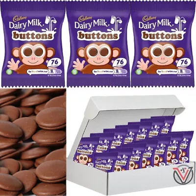 Cadbury Dairy Milk Buttons Treat Size Chocolate Bags 14.4g Kids Gift Box • £29.99