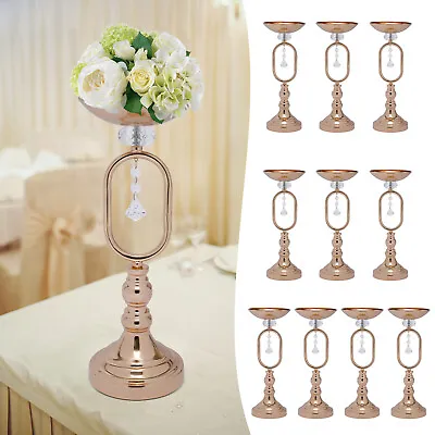 10 Gold Wedding Centerpieces Flower Vase Candle Holder Table Retro Home Decor US • $76.95