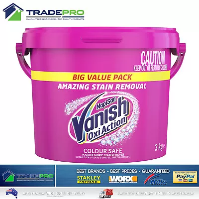 Napisan Vanish Oxi Action 3kg Bulk Clothes Laundry Washing Powder Stain Remover • $39