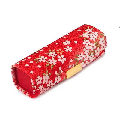 Red Floral Japanese Lipstick Case With Mirror • £8