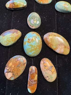 36g Green Set Of Turquoise Cabochons! Pilot Mountain. King’s Manasseh. Old Bell. • $399