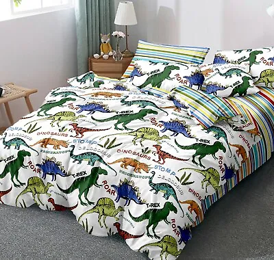 $25 • Buy All Size Bed Ultra Soft Quilt Duvet Doona Cover Set Bedding Dinosaur Park