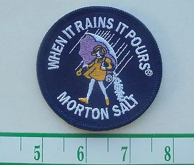 1980's MORTON SALT CLOTH IRON-ON PATCH NEW/UNUSED APPROX. 3  • $6