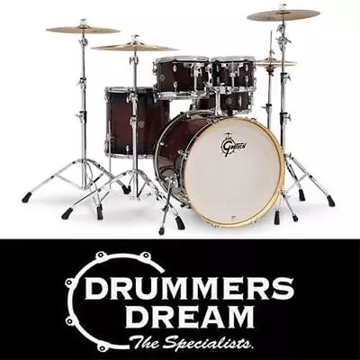 Gretsch Catalina Maple 5 Piece Drum Kit 22  Shell Pack - Deep Cherry Burst • $2099