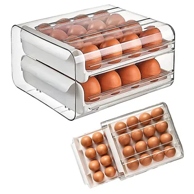 £18.99 • Buy Refrigerator Egg Container Egg Dispenser Case Camping Storage Box Of 32 Eggs UK