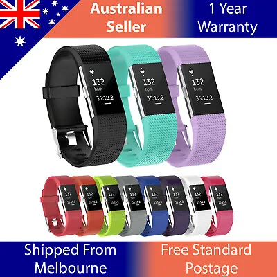 $6.30 • Buy Silicone Watch Band Strap Replacement For Fitbit Charge 2 Sports Wristband