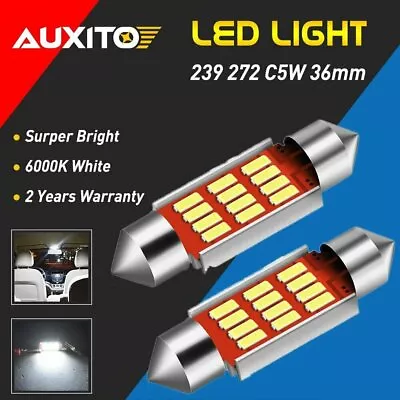 2x AUXITO C5W Car Led Festoon Bulbs 239 272 Interior Number Plate Canbus Pair UK • $7.33