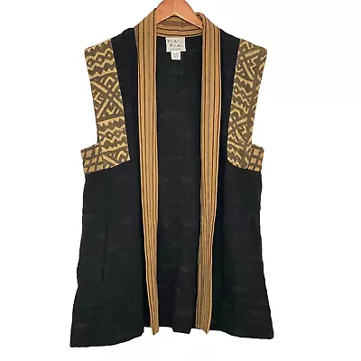 Veranda Wear Kimono Jacket Handwoven Guatemala Vintage Art Wear Folk Boho Size L • $85.50