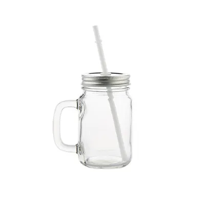 Sublimation Mason Jar Mug Clear / Frosted Glass With Lid Heat Press Transfer  • £94.99