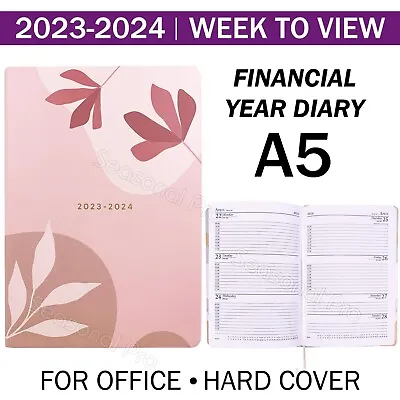 $13.95 • Buy 2023 2024 Financial Year Diary Week To View A5 Hard Cover WTV Planner Organiser