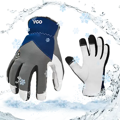 Vgo 32℉ Goatskin Waterproof Winter Work Gloves3M Thinsulate Lining(GA7711FW) • $12.59