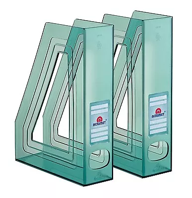 Acrimet Magazine File Holder (Pack With Two) (Clear Green) • $17.90