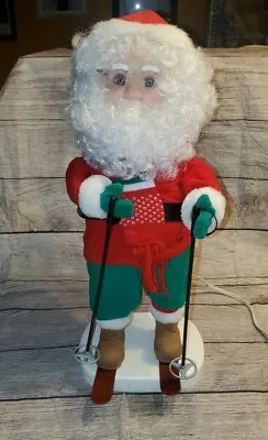 National Rennoc Vintage Sking  Santa Electronic Moving Animated Christmas  • $59.99