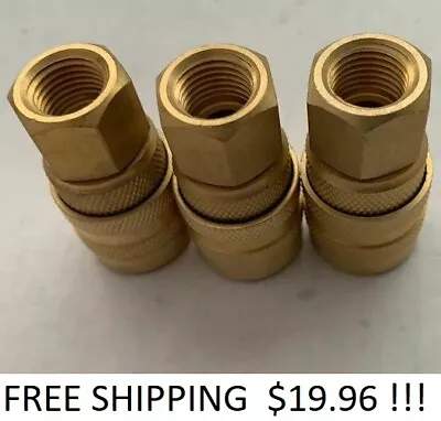 Air Line Fitting M Style Female Coupler 1/4-inch Brass Air Pneumatic Connector • $19.96