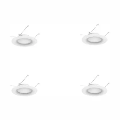 6 In. New Construction Or Remodel White Dimmable Integrated LED Recessed Trim • $37.99