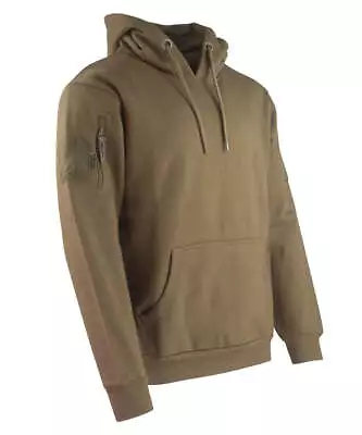 Tactical Hoodie Coyote Mens Military Army Style Hooded Sweatshirt Airsoft Jumper • £22.99