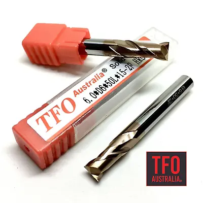 6mm Solid Carbide 2 Flute End Mill !!! TiAlN Coated TFO Slot Drill CNC Spotting • $23.95