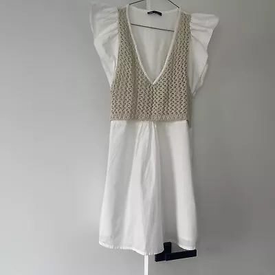 White Zara Dress Size L • $10