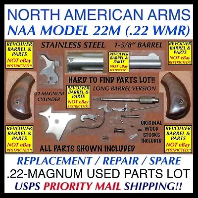 North American Arms .22 Wmr Revolver Used Parts Lot - Naa 22 M W/ 1-5/8” Barrel • $160.65