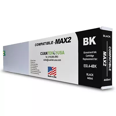 Roland Ecosol MAX2 Compatible BLACK Ink 440ml Cartridge ESL4-4BK *MADE IN USA • $75