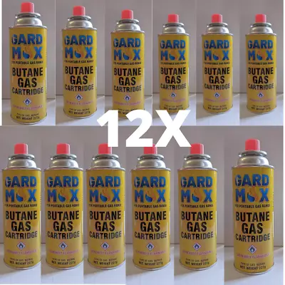 £19.99 • Buy 12 X BUTANE GAS BOTTLE CANISTERS FOR PORTABLE STOVES COOKERS GRILL WEEDS HEATERS