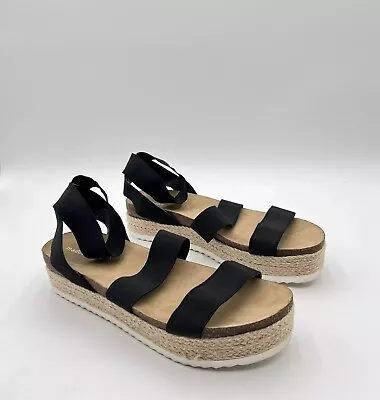 Madden Girl Espadrille Platform Sandals Women’s Size 12 Black • $17.99