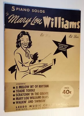 5 Piano Solos As Played And Written By Mary Lou Williams 1941 Jazz Songbook • $50