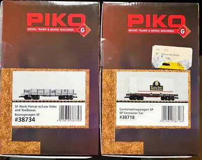 PIKO G Scale American Rolling Stock Bundle #38734 & #38718 Discontinued NIB • $125