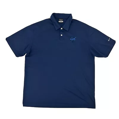 Nike Golf Shirt Men's Dri-Fit Short Sleeve Polo Blue XL NASA • $24.99