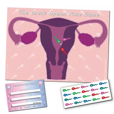 Baby Shower Game - The Great Sperm Race Game Winner Prize - 20 Player  • £4.99