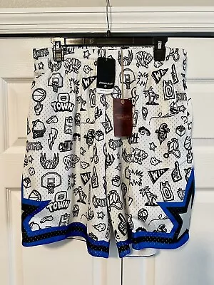 New Men’s Mitchell & Ness Orlando Magic Doodle Shorts L Large $115 • $41.84