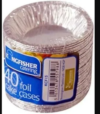 £8.49 • Buy 80 X Kingfisher Deep Fill Foil Custard  Bakewell Tart Tartlet Moulds Case