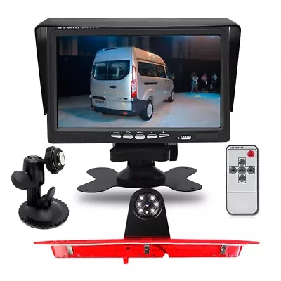 Hd 7  Monitor Third Brake Light Ir Backup Reversing Camera For Ford Transit Vans • £104.79