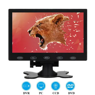 7  TFT LCD CCTV Monitor PC Display Screen HDMI/AV/RCA/VGA Input W/ Speaker UK • £50.87