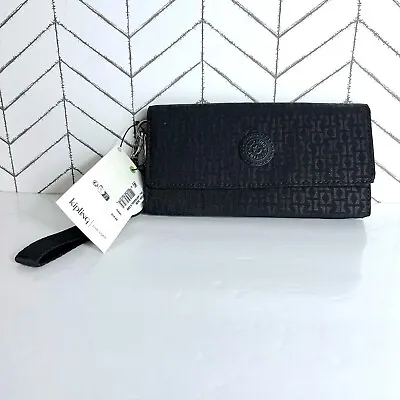 Kipling Rubi Wallet Black Wristlet NWT (defect) • $12