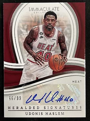 Udonis Haslem 2022-23 Immaculate Collection Heralded Signatures Auto /99 Heat • $1.99