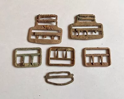 Lot Of 6 Military Suspender Buckles Dug At Fort Thomas Arizona - Apache Wars! • $9.99