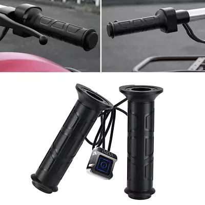 ATV Motorcycle Electric Heated Handlebar Grips Hand Heater Warm Adjustable Temp • $30.59