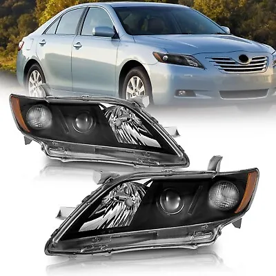 WEELMOTO Headlights For 2007-2009 Toyota Camry Chrome Headlamps Pair Left+Right • $82.88