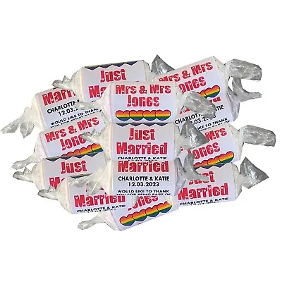 Personalised Love Heart Sweets Civil Ceremony Favours LGBTQ Mrs & Mrs Mr & Mr • £23.99